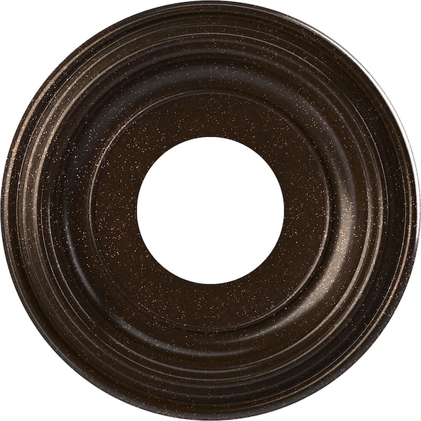 Ekena Millwork Traditional PVC Medallion (Canopies up to 5 1/2"), 10"OD x 3 1/2"ID x 1 1/8"P, Metallic Mystic Brown CMP10TRAMB - main